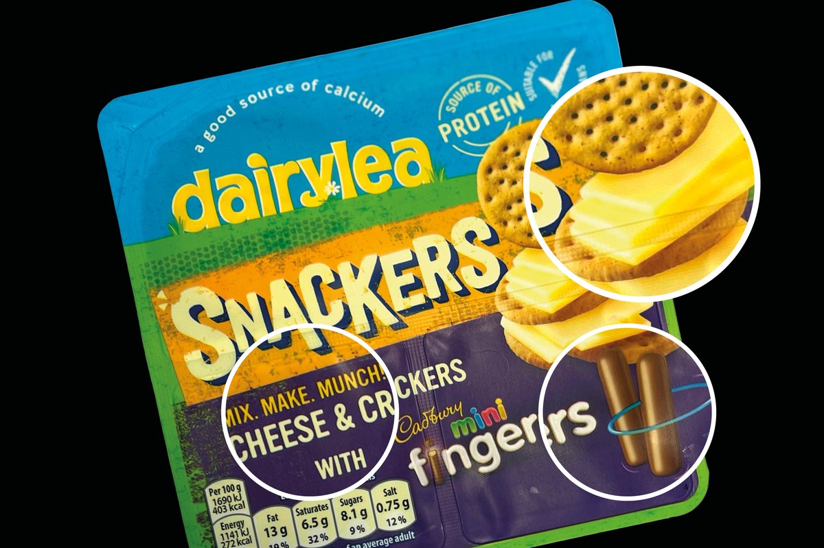 An image of Snackers product with cheese being the most eye catching element